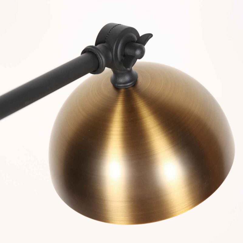 Aplique de pared retro negro con pantalla de bronce Steinhauer Pintino - Imagen 10