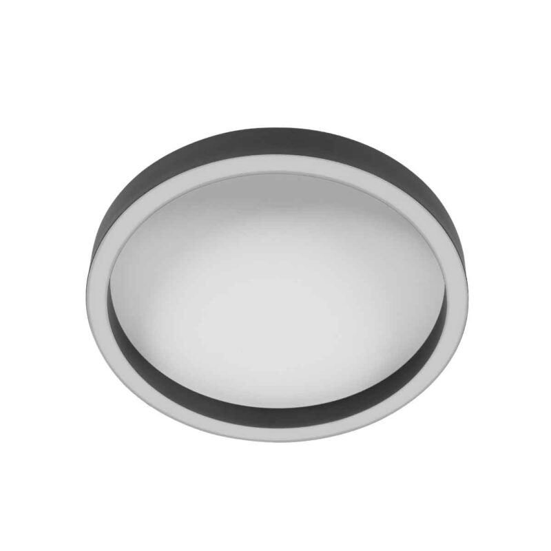 Plafón moderno de metal negro Steinhauer Ringlux - Imagen 9