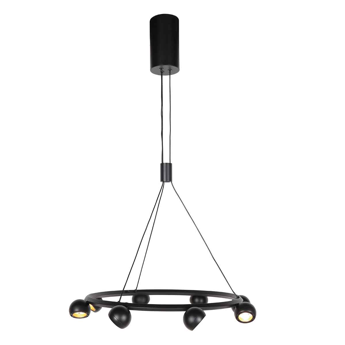Lámpara colgante redonda negra retro de diseño moderno Steinhauer Marcadore