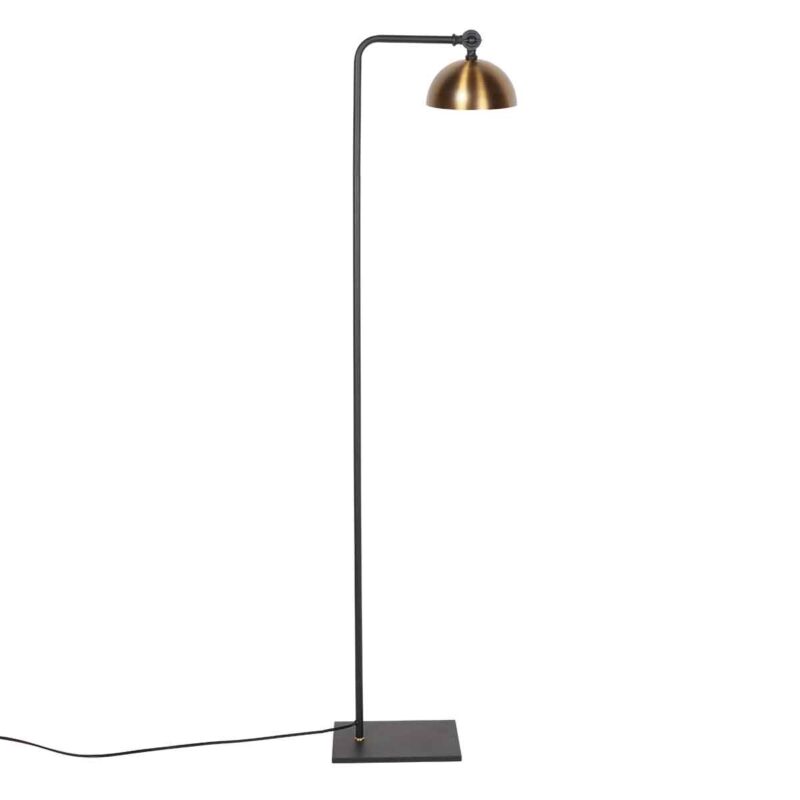 Lámpara de pie retro negra con pantalla de bronce Steinhauer Pintino - Imagen 9