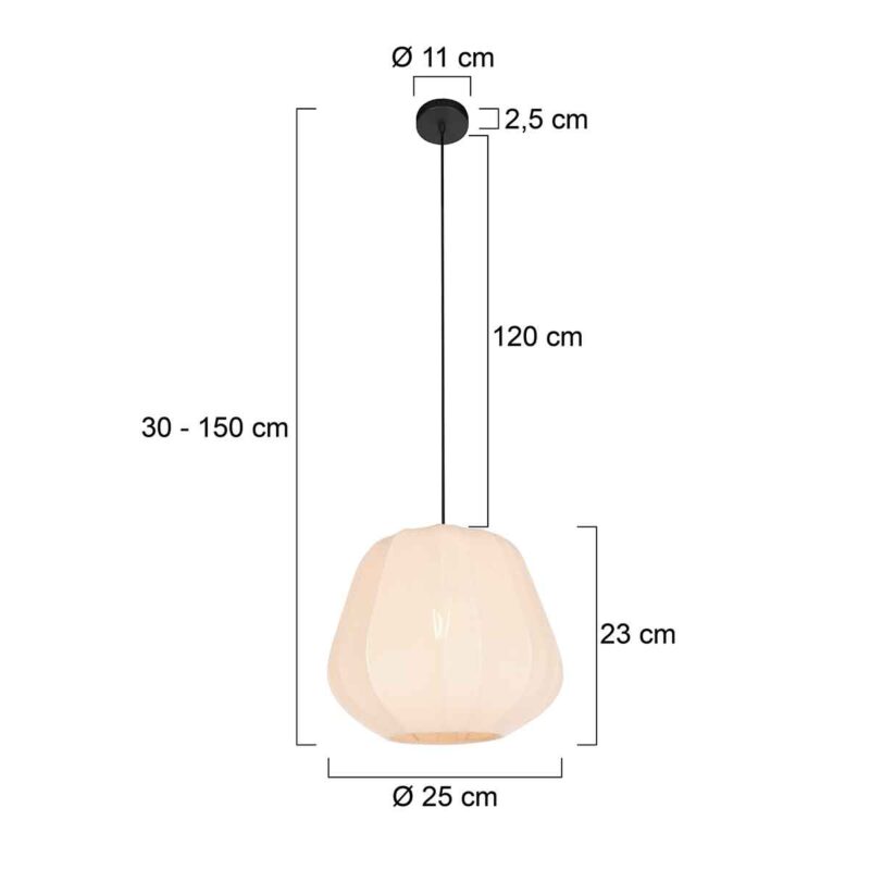 Lámpara colgante de tela ligera Japandi Anne Lighting Sable - Imagen 7