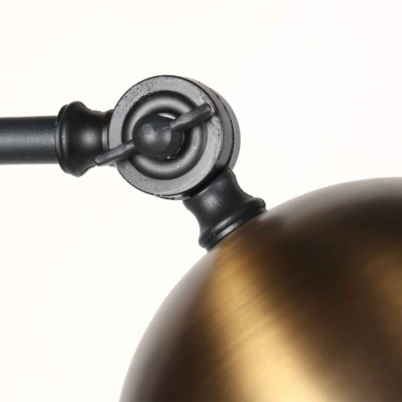 Aplique de pared retro negro con pantalla de bronce Steinhauer Pintino - Imagen 11