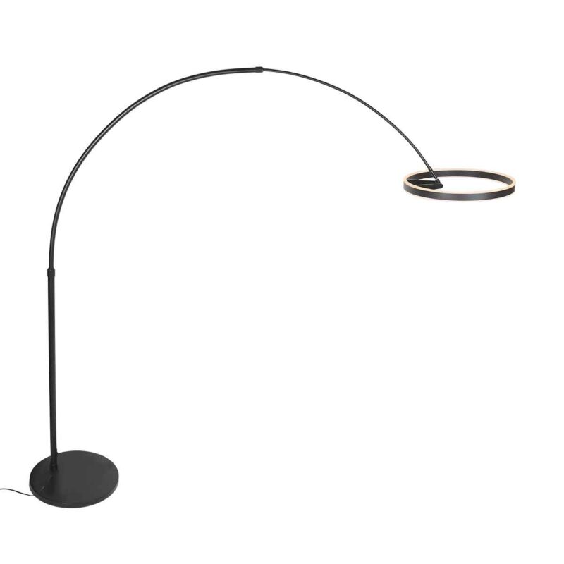 Lámpara de pie moderna de metal negro Steinhauer Ringlux - Imagen 17