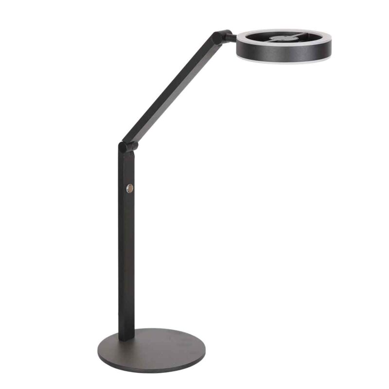 Lámpara de mesa moderna de metal negro Steinhauer Ringlux - Imagen 2