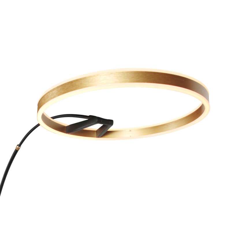 Lámpara de pie moderna de metal dorado Steinhauer Ringlux - Imagen 4