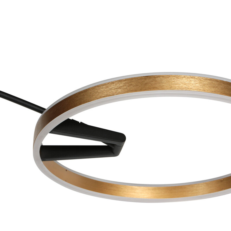 Lámpara de pie moderna de metal dorado Steinhauer Ringlux - Imagen 10