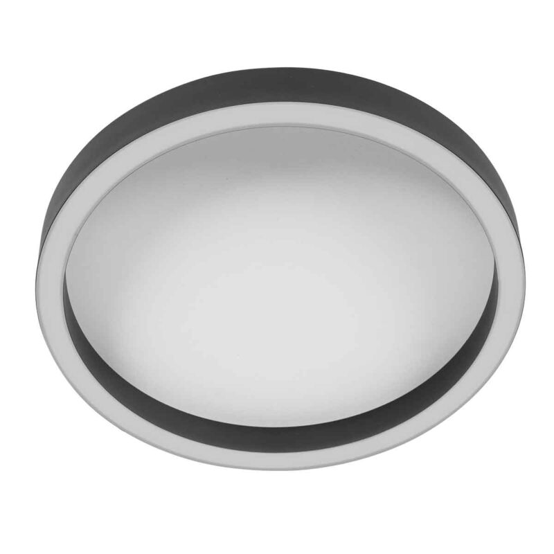 Plafón moderno de metal negro Steinhauer Ringlux - Imagen 9