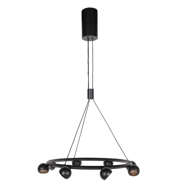Lámpara colgante redonda negra retro de diseño moderno Steinhauer Marcadore - Imagen 2