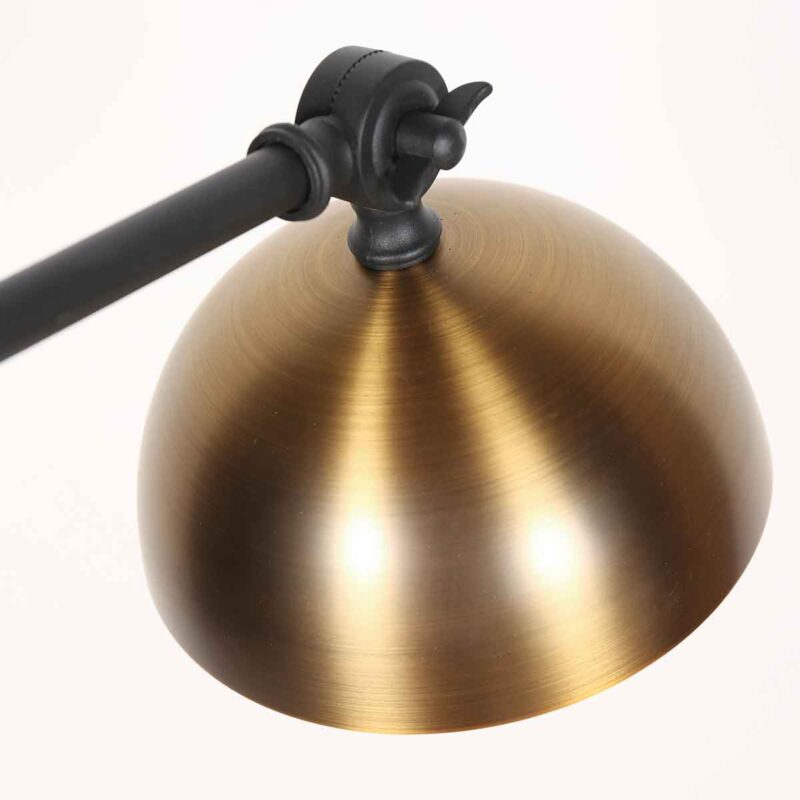 Lámpara de pie retro negra con pantalla de bronce Steinhauer Pintino - Imagen 4