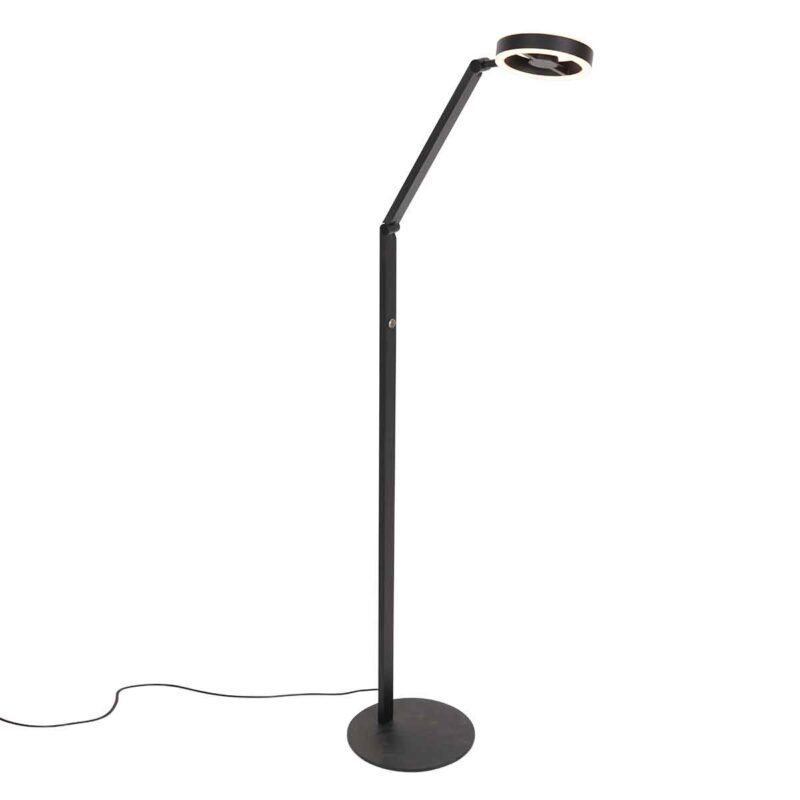 Lámpara de pie moderna de metal negro Steinhauer Ringlux - Imagen 2