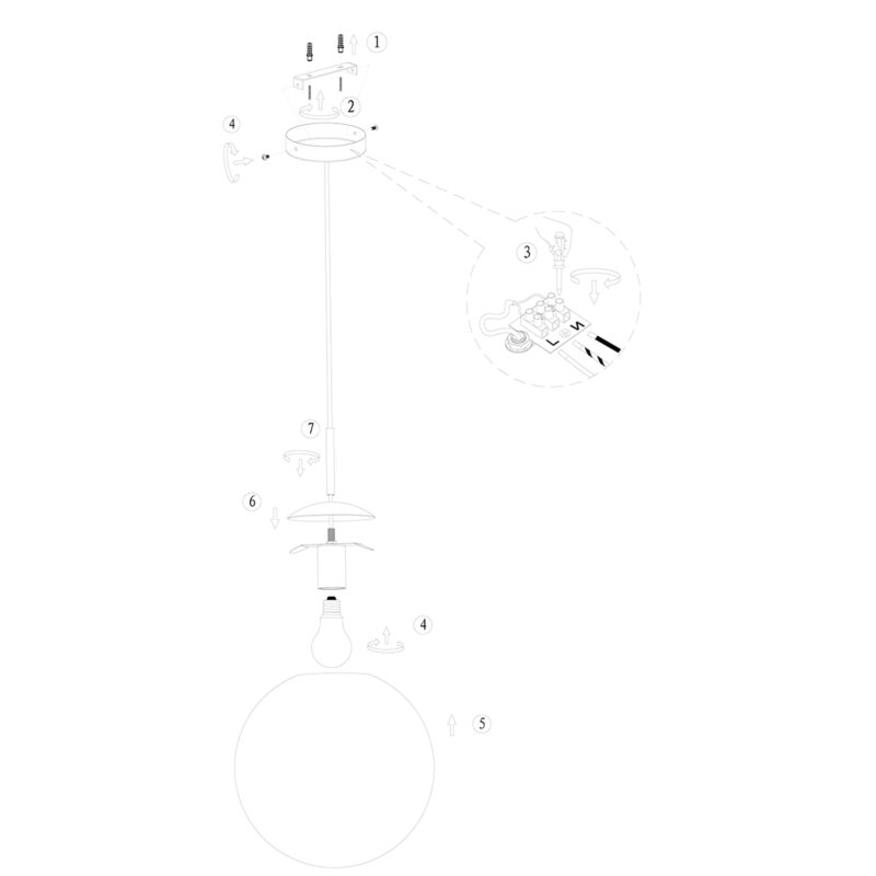 Lámpara de bola XL de vidrio ámbar Steinhauer Bollique - Imagen 8
