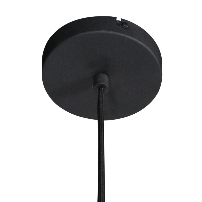 Lámpara colgante japandi negra de textil refinado Anne Lighting Sable - Ø45 cm - Imagen 12