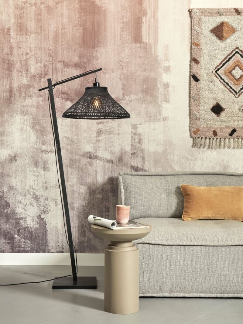 Lámpara de pie en bambú negro estilo boho Tahiti - GOOD&MOJO - Imagen 2