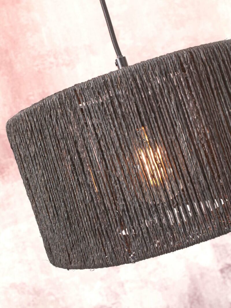 Lámpara boho de pie en ratán negro Iguazu - GOOD&MOJO - Imagen 6