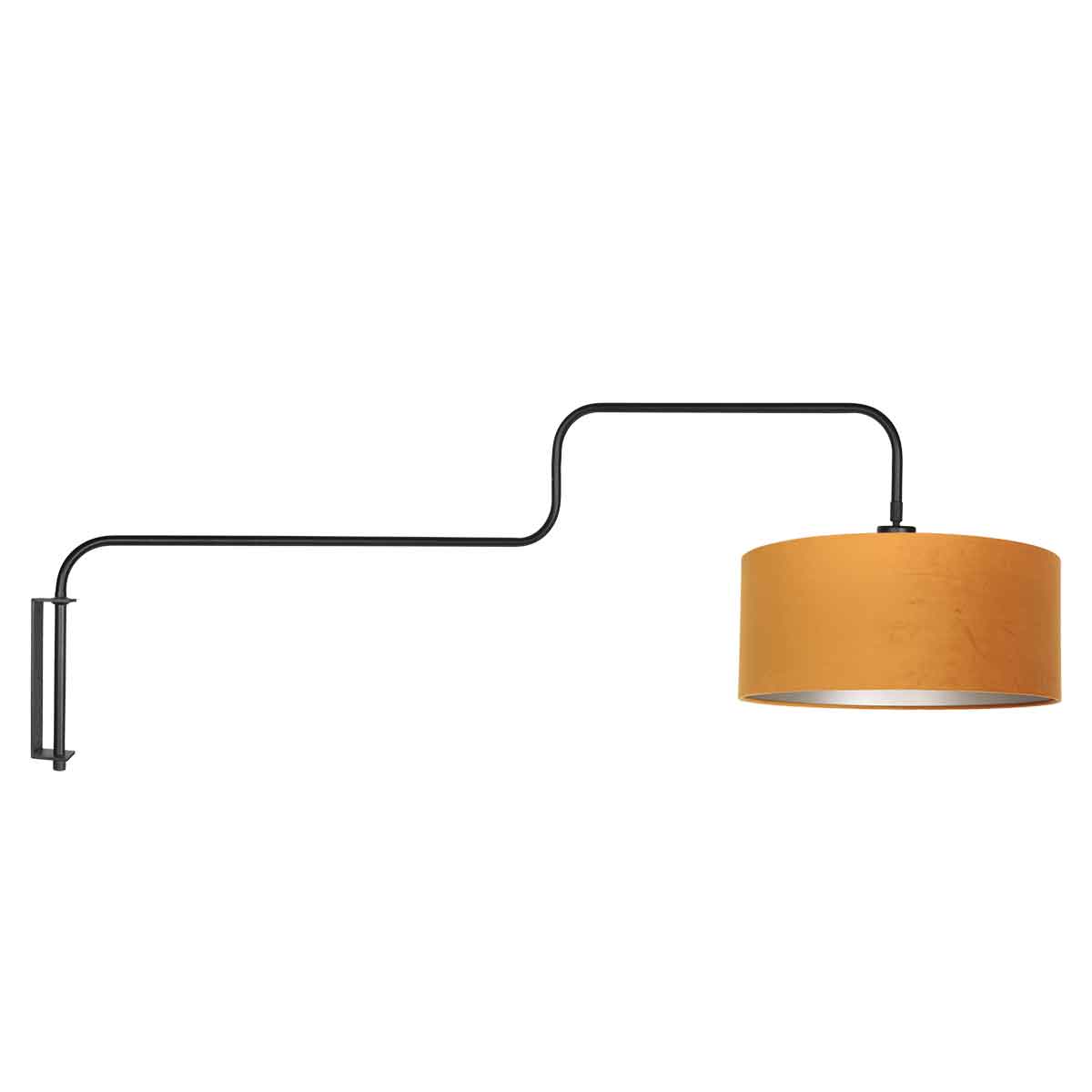 Aplique de pared en terciopelo dorado para una iluminación glamorosa Steinhauer Bloeba