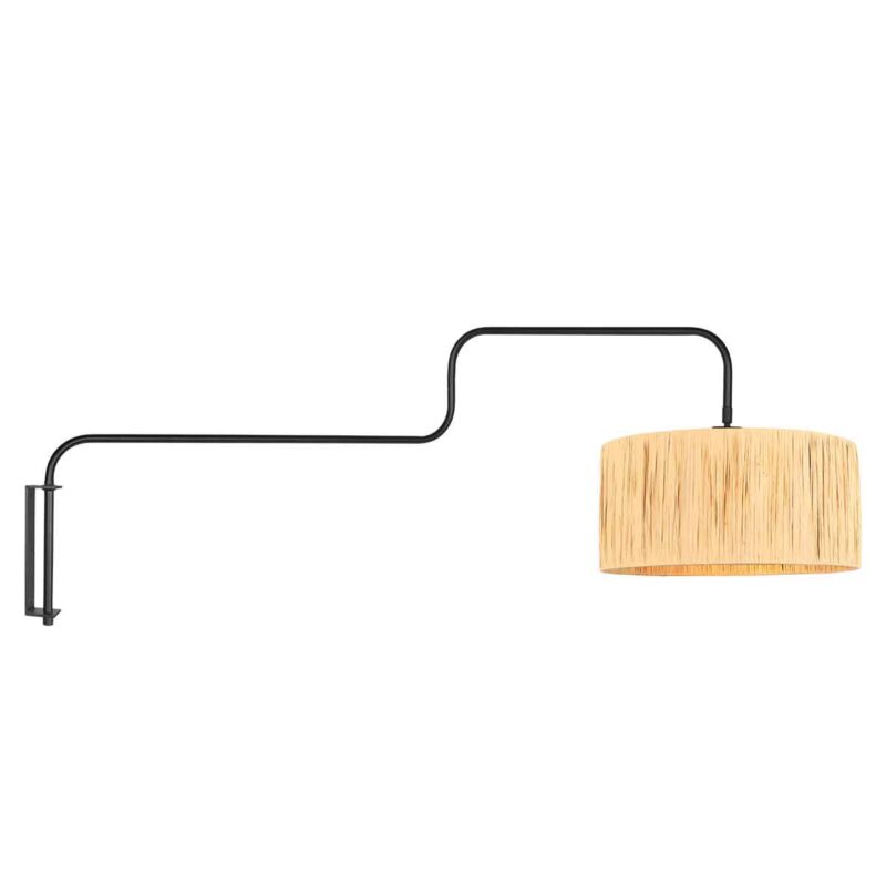 Lámpara de pared de zacate de mar natural para un toque orgánico y cálido Steinhauer Bloeba