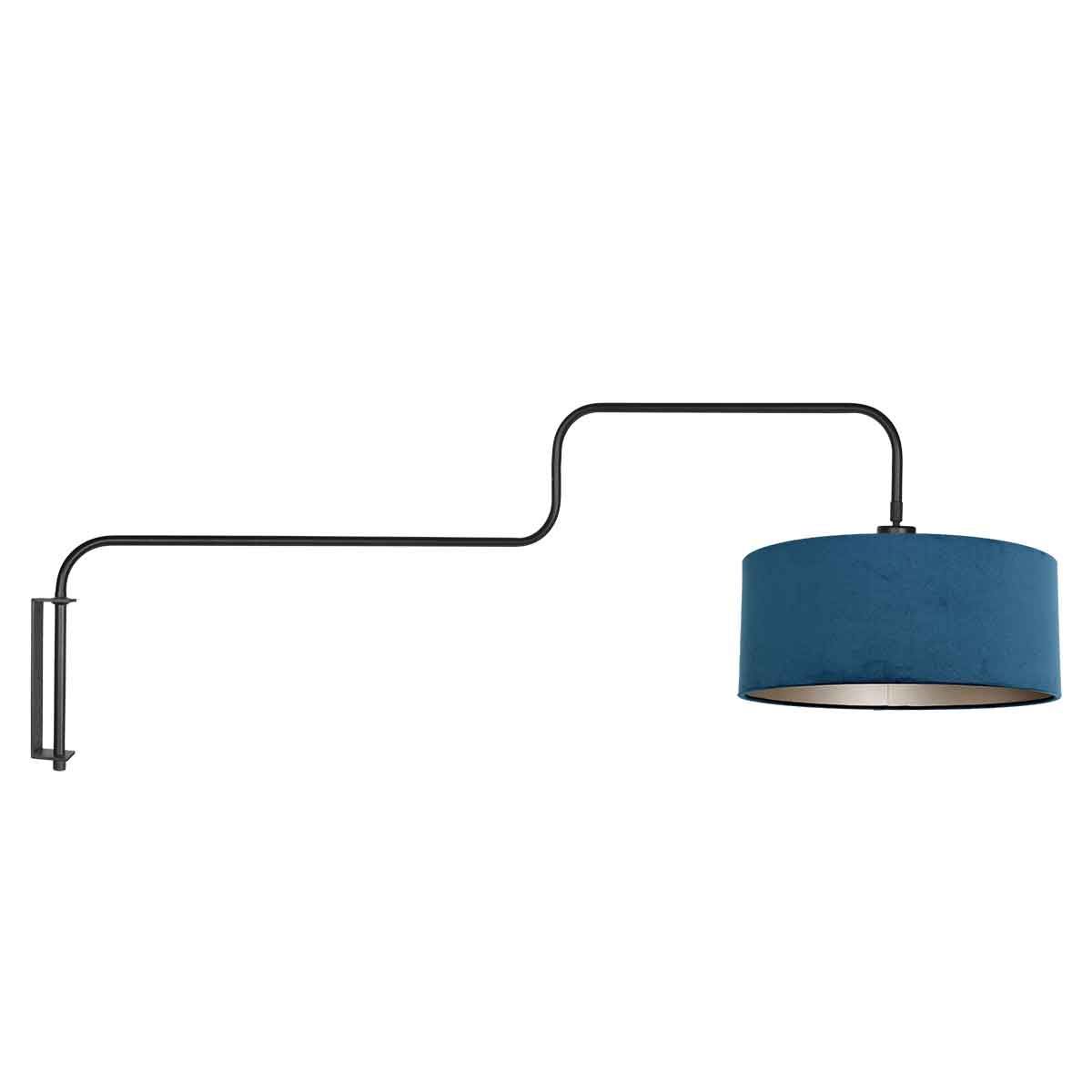 Lámpara de pared en metal azul y negro con un diseño innovador Steinhauer Bloeba