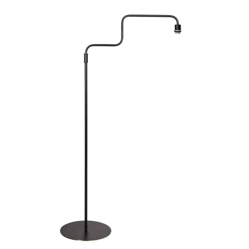 Lámpara de pie de metal negro trendy Steinhauer Bloeba