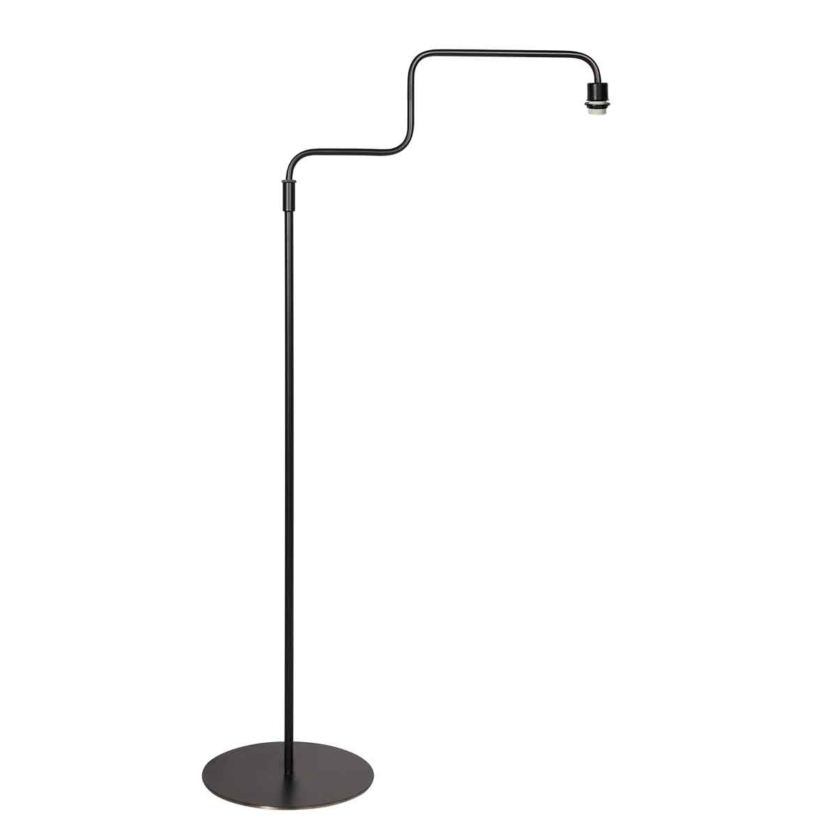 Lámpara de pie de metal negro trendy Steinhauer Bloeba