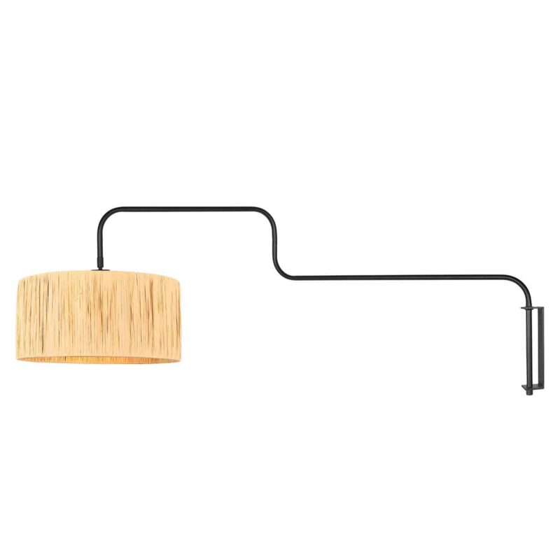 Lámpara de pared de zacate de mar natural para un toque orgánico y cálido Steinhauer Bloeba - Imagen 2