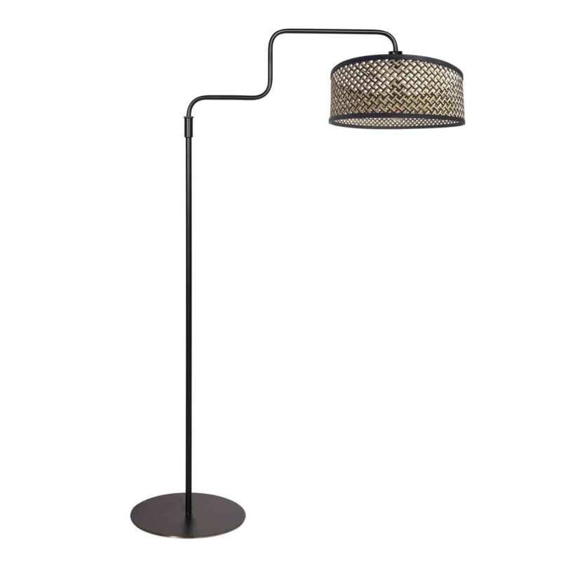 Lámpara bohemia de bambú negro para un estilo natural y cálido Steinhauer Bloeba