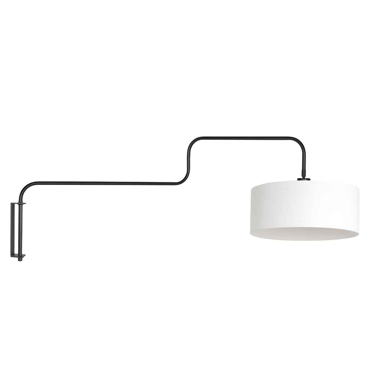 Lámpara de pared combinada en blanco y negro con acabado metálico Steinhauer Bloeba