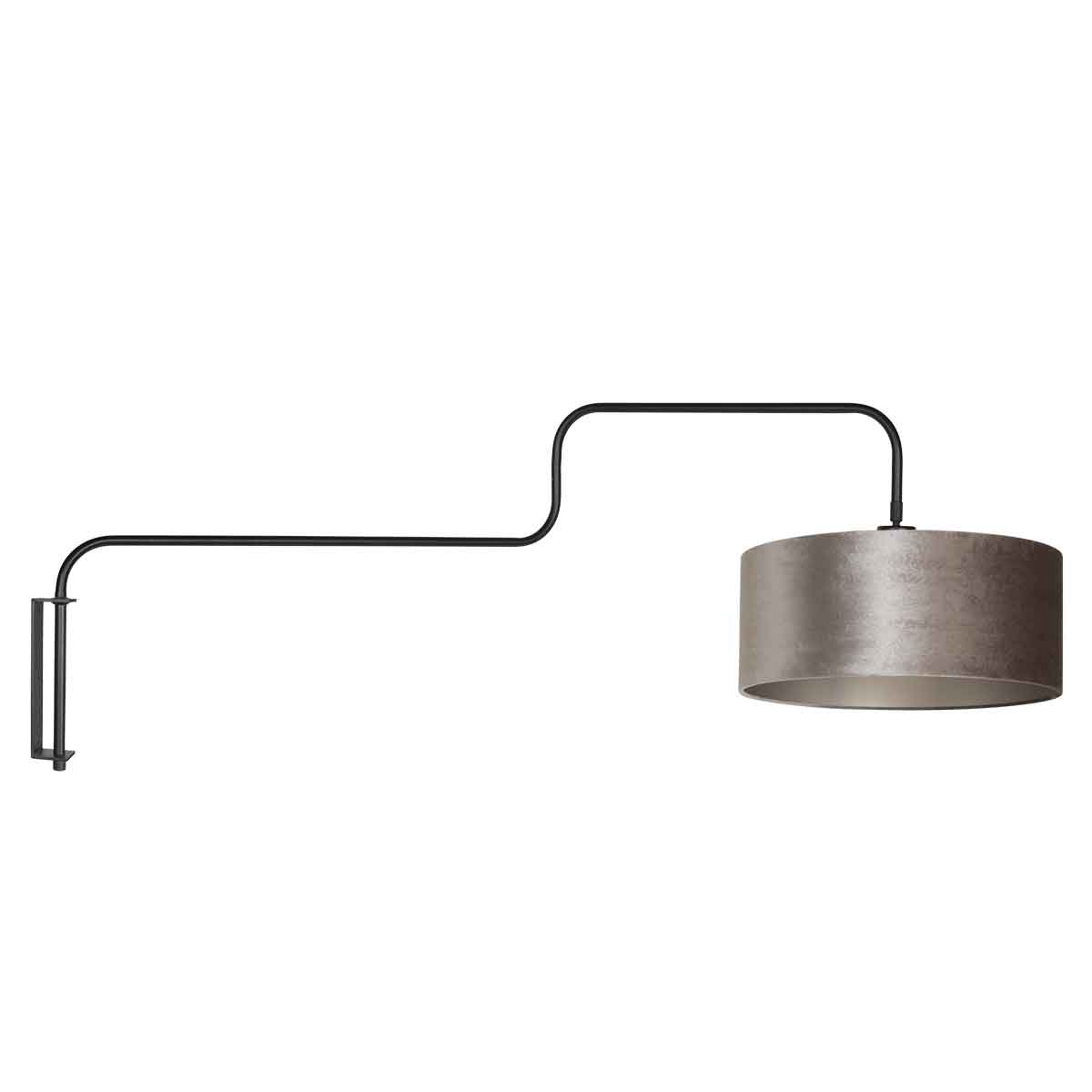 Lámpara de pared en terciopelo plateado con un toque refinado Steinhauer Bloeba