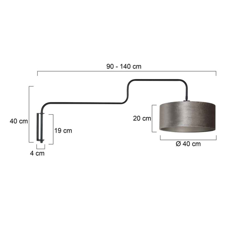Lámpara de pared en terciopelo plateado con un toque refinado Steinhauer Bloeba - Imagen 6