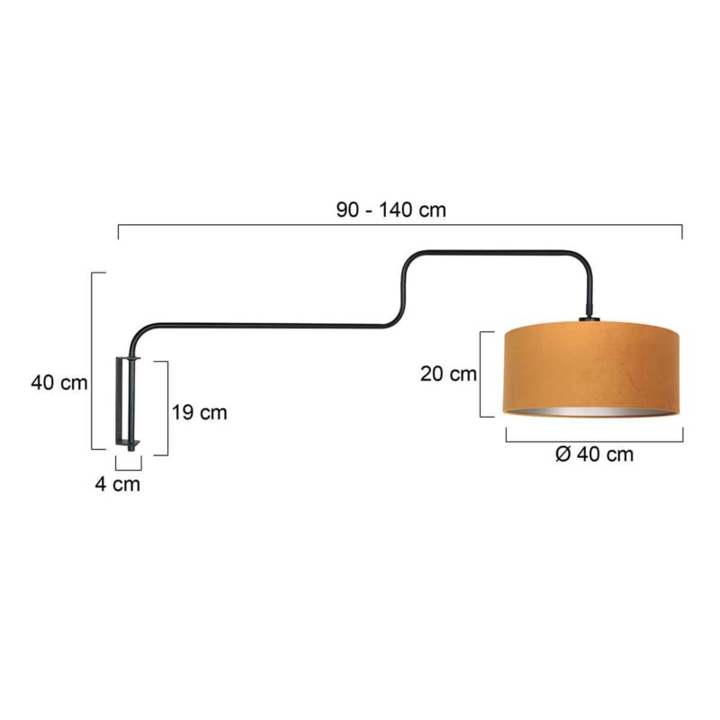 Aplique de pared en terciopelo dorado para una iluminación glamorosa Steinhauer Bloeba - Imagen 6