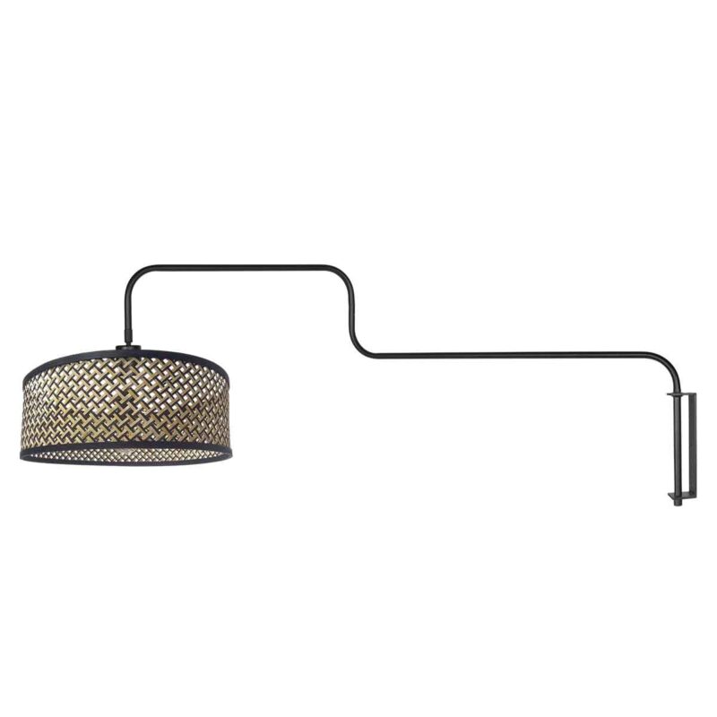 Aplique bohemio en bambú negro y natural, ideal para ambientes acogedores Steinhauer Bloeba - Imagen 2