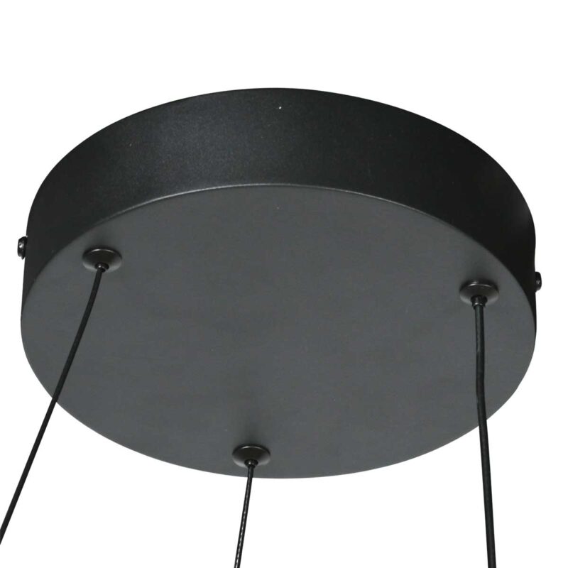 Lámpara colgante minimalista de aro negro Mexlite Circolare - Ø 58cm - Imagen 11