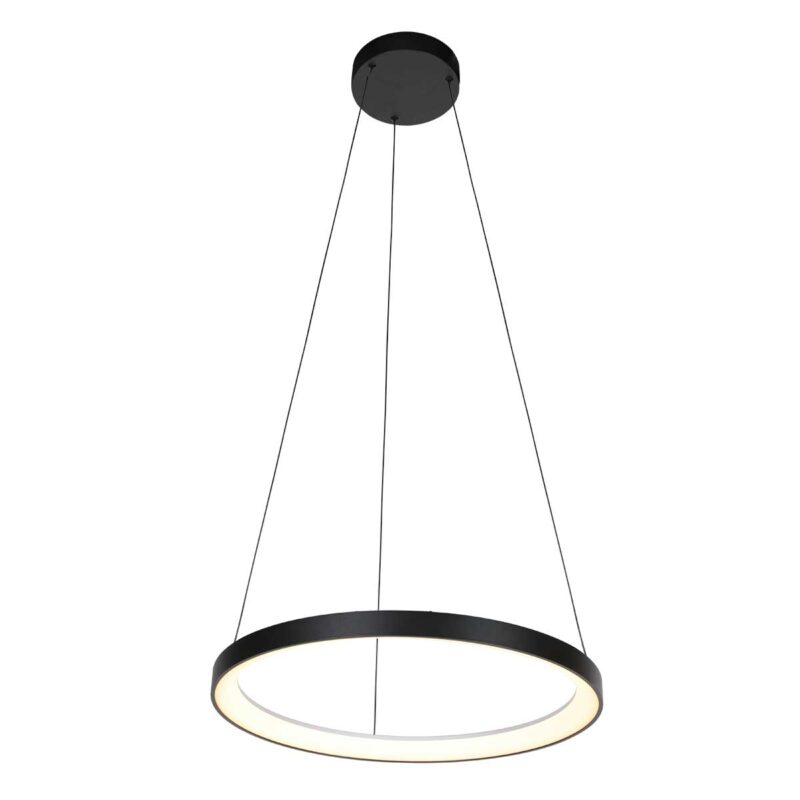 Lámpara colgante minimalista de aro negro Mexlite Circolare - Ø 58cm - Imagen 14