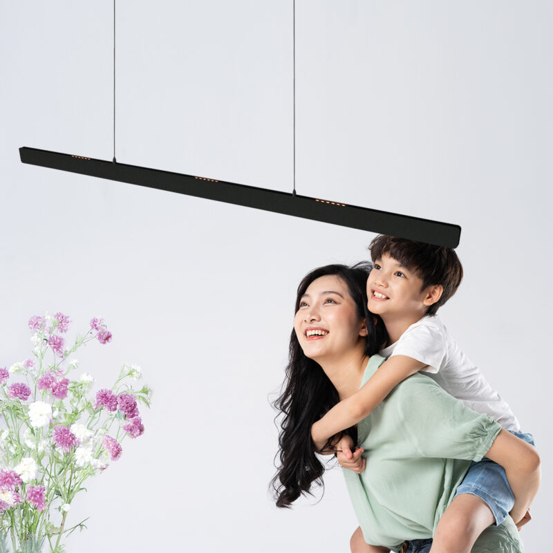 Lámpara colgante de diseño negra ajustable Steinhauer Fluxy - 160cm - Imagen 3