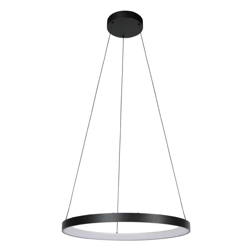Lámpara colgante minimalista de aro negro Mexlite Circolare - Ø 58cm - Imagen 2