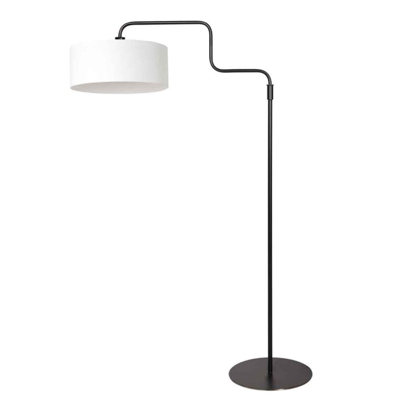 Lámpara de pie trendy de lino blanco Steinhauer Bloeba - Imagen 2