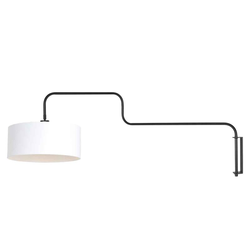 Lámpara de pared de metal con tela blanca trendy Steinhauer Bloeba - Imagen 2