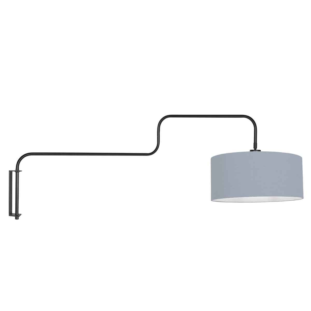 Lámpara de pared de tela azul trendy Steinhauer Bloeba