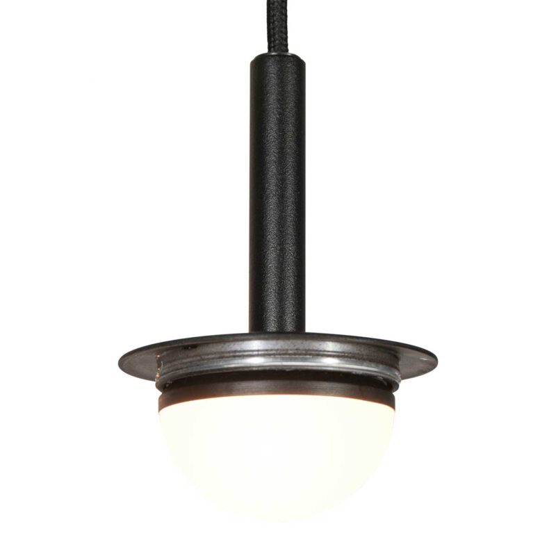 Lámpara colgante de diseño de vidrio ahumado LED negra Steinhauer Bollique - Imagen 7