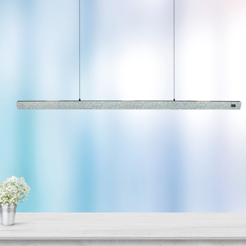 Lámpara colgante de diseño en acero color champán con dimmer Steinhauer Fluxy - 160cm - Imagen 3