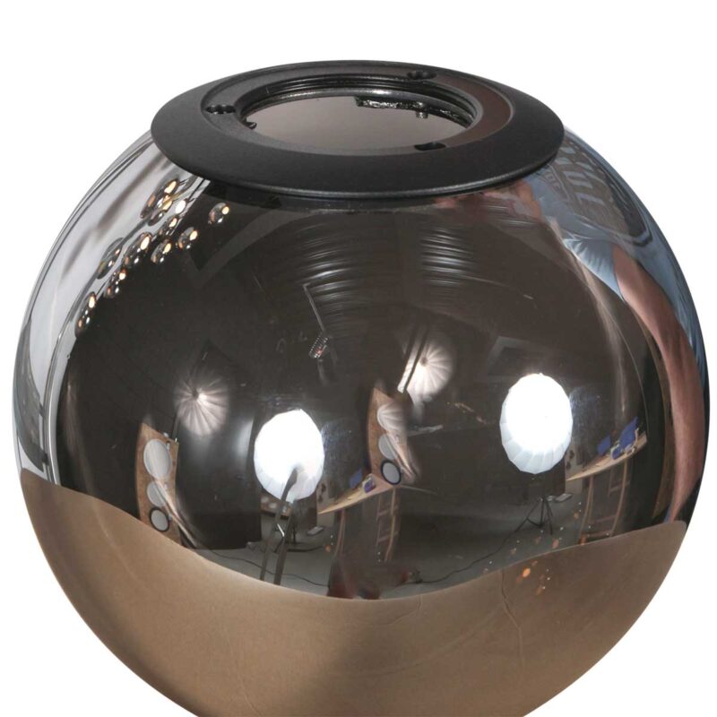 Lámpara colgante de diseño de vidrio ahumado LED negra Steinhauer Bollique - Imagen 11