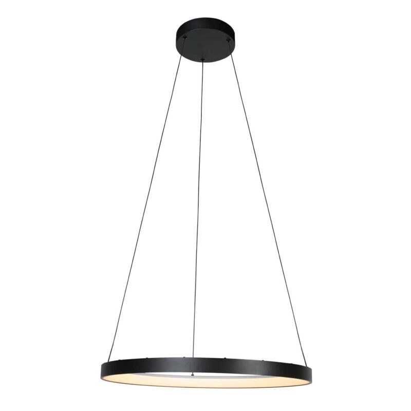 Lámpara colgante minimalista de aro negro Mexlite Circolare - Ø 58cm - Imagen 7