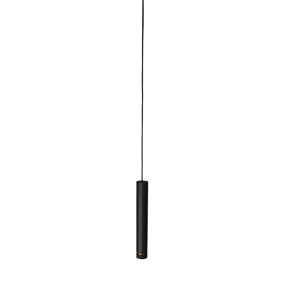 Lámpara colgante negra en forma de cilindro Mexlite DownLume