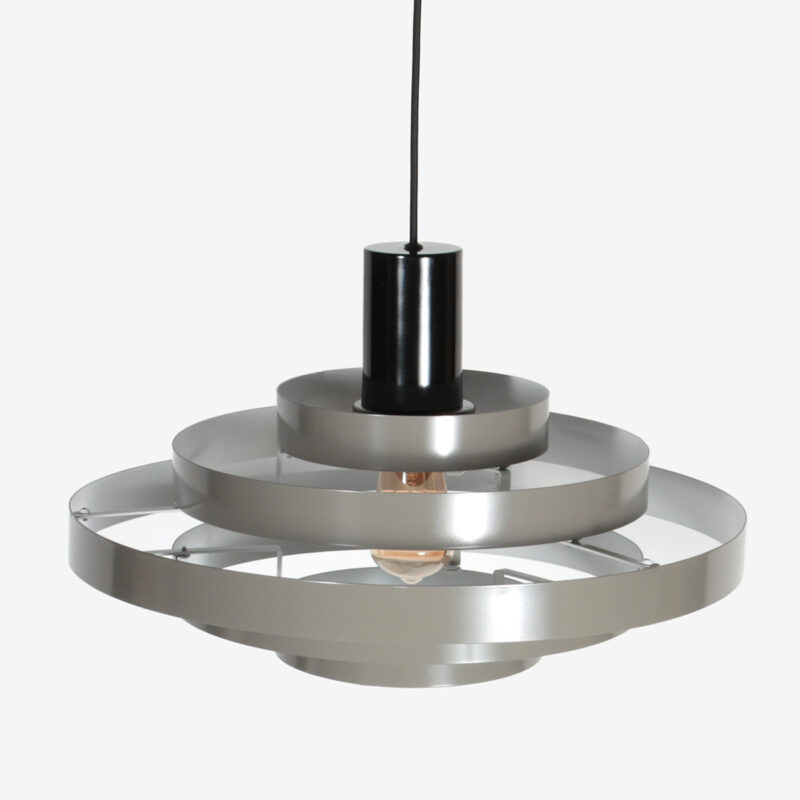Lámpara colgante gris con estructura de aros abiertos Steinhauer Halo Cirque - Imagen 10