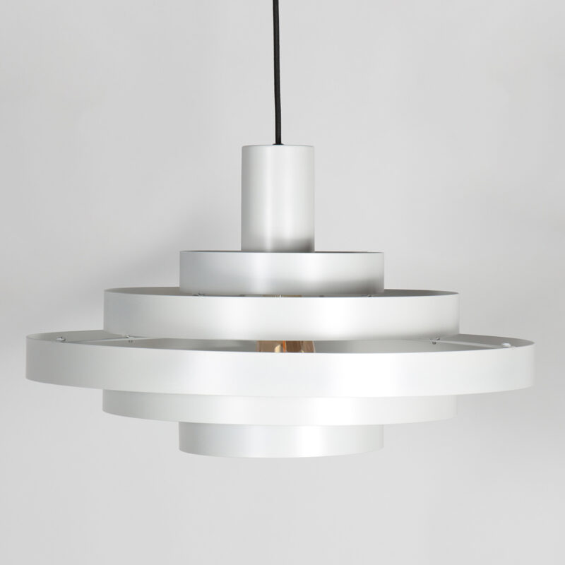 Lámpara colgante escandinava blanca con aros Steinhauer Halo Cirque - Imagen 8