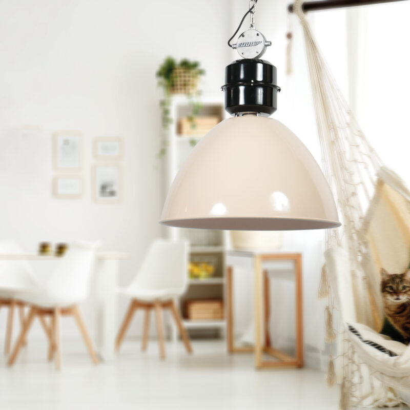 Gran lámpara colgante industrial beige Anne Lighting Frisk - Ø 50 cm - Imagen 3