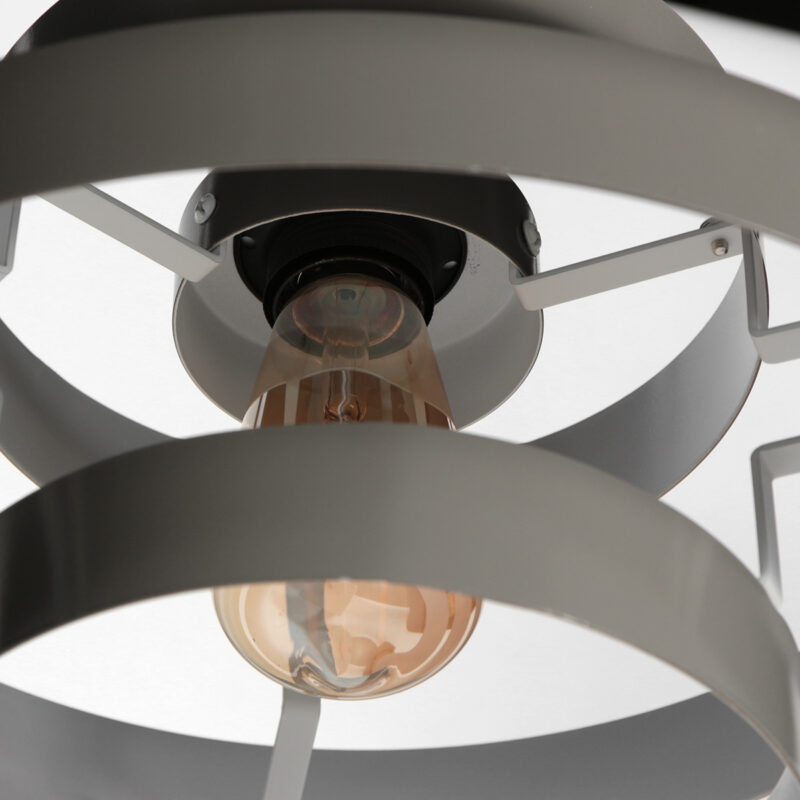 Lámpara colgante gris con estructura de aros abiertos Steinhauer Halo Cirque - Imagen 4