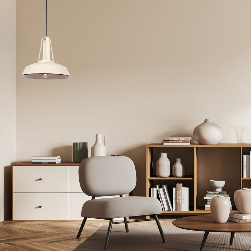 Lámpara colgante moderna en color crema Mexlite Eden - Ø 42cm - Imagen 3