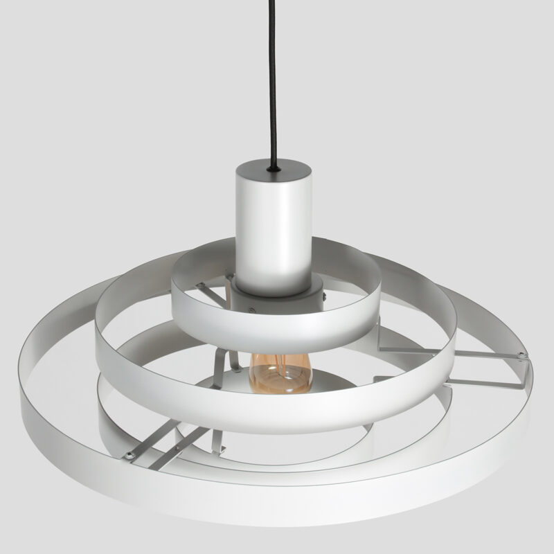 Lámpara colgante escandinava blanca con aros Steinhauer Halo Cirque - Imagen 7