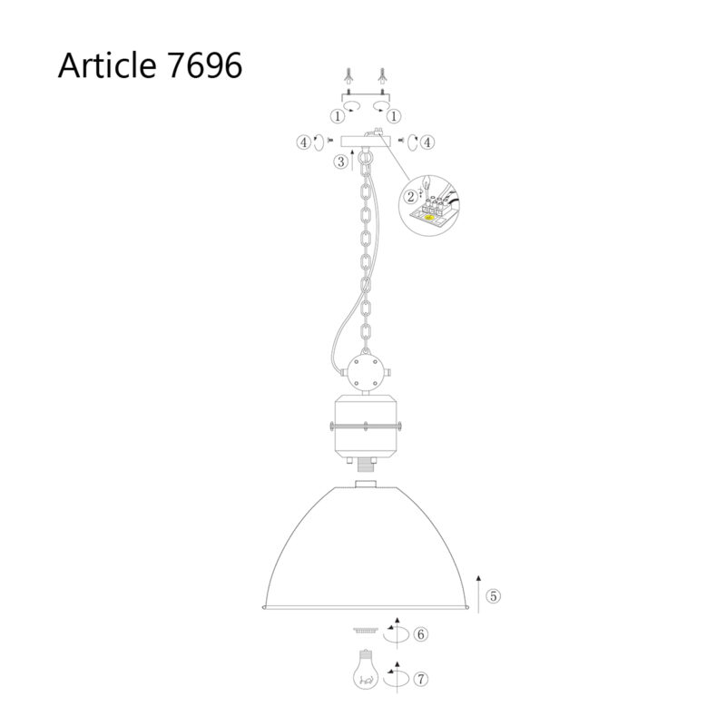 Gran lámpara colgante industrial beige Anne Lighting Frisk - Ø 50 cm - Imagen 8