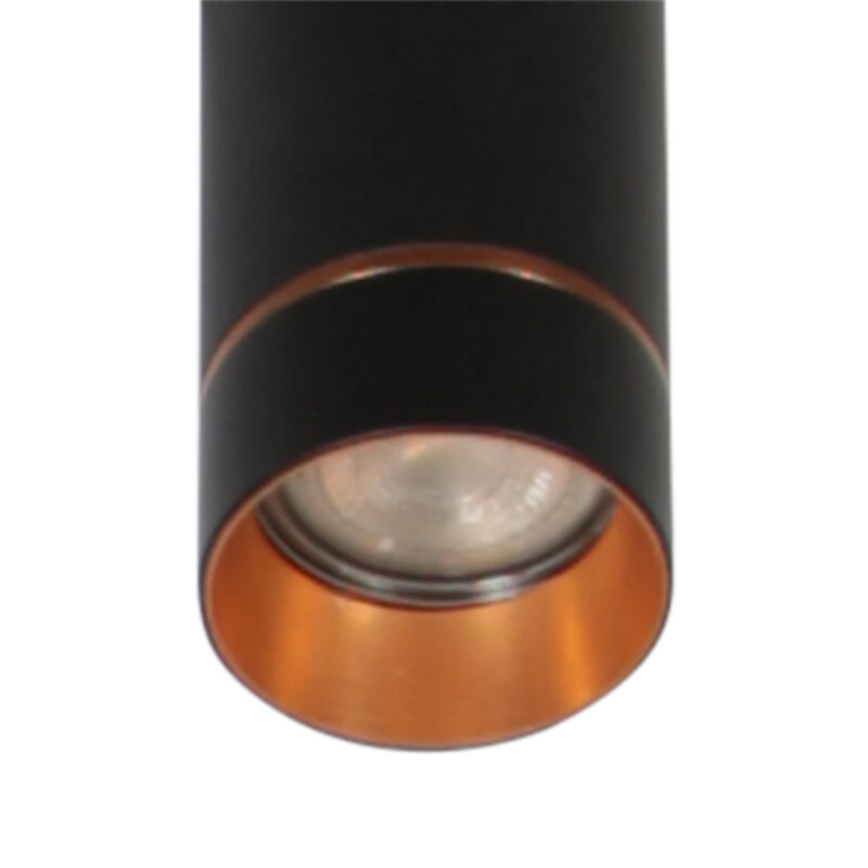 Lámpara de comedor negra con 5 focos cilíndricos Mexlite DownLume - Imagen 5
